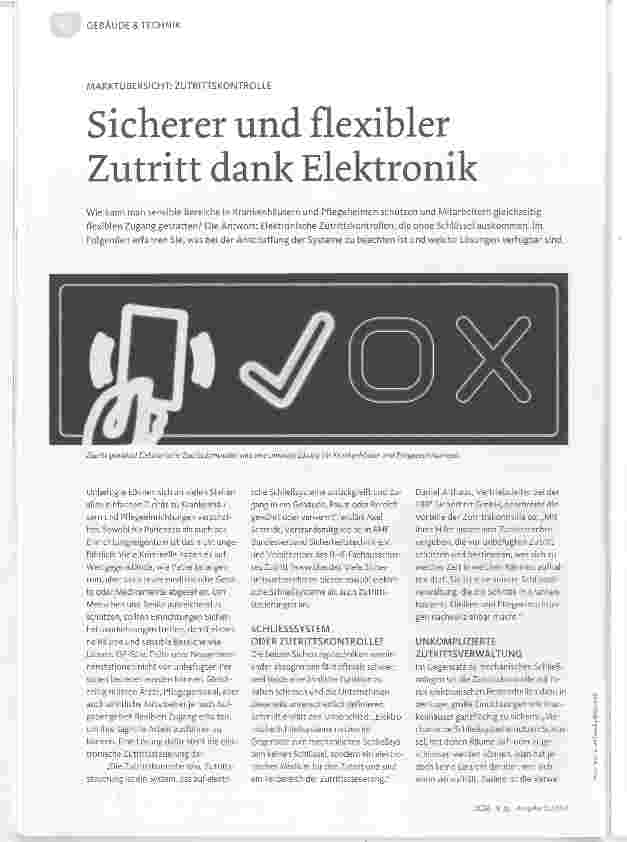 Vorschauseite 1: Sicherer und flexibler Zutritt dank Elektronik