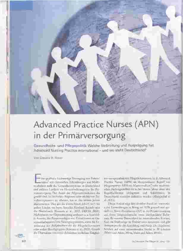 Vorschauseite 1: Advanced Practice Nurses (APN) in der Primärversorgung