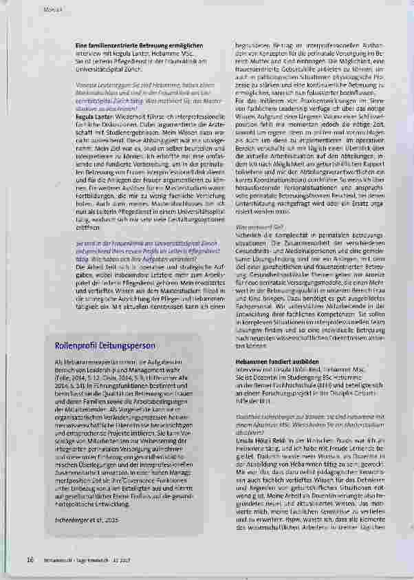 Vorschauseite 3: Kompetenzprofil: als Hebamme MSc denken und handeln