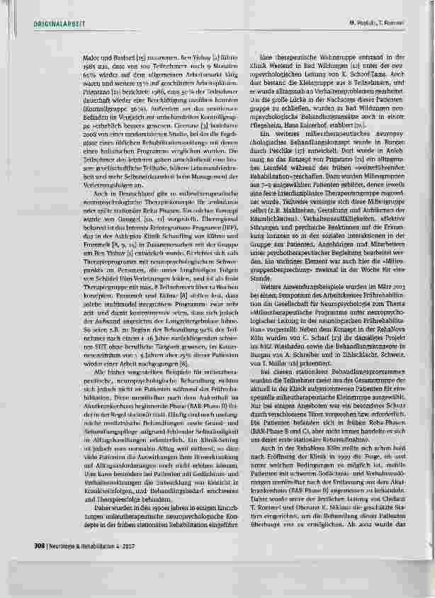 Vorschauseite 3: Ein milieutherapeutisches, neuropsychologisch fundiertes Behandlungskonzept bei schweren Gedächtnisoder Verhaltensstörungen in der neurologischen Frührehabilitation