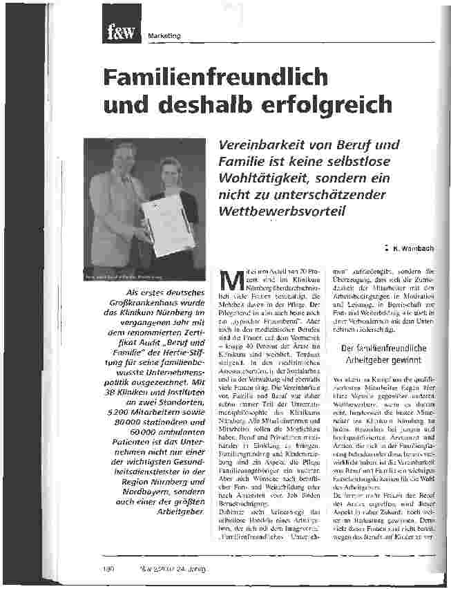 Vorschauseite 1: Familienfreundlich und deshalb erfolgreich