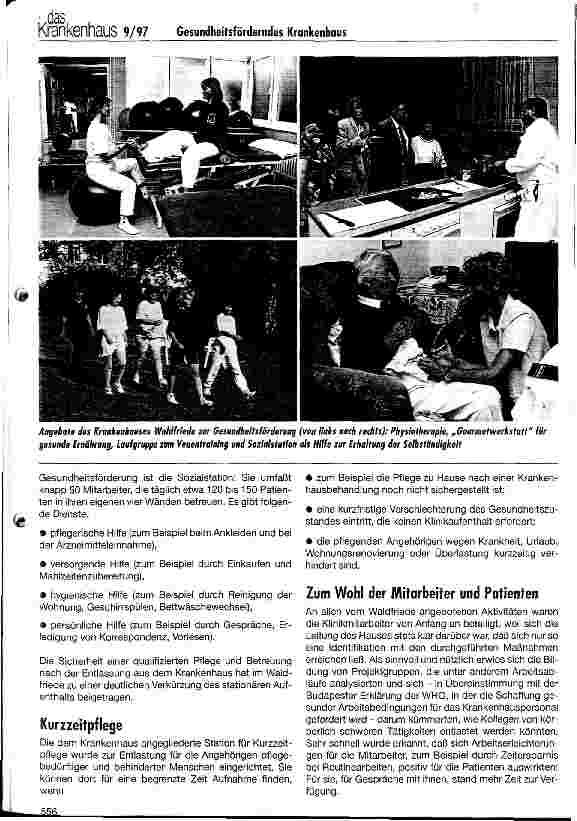 Vorschauseite 3: Das Krankenhaus Waldfriede in Berlin Mitglied im Deutschen Netz Gesundheitsfördernder Krankenhäuser seit 1996