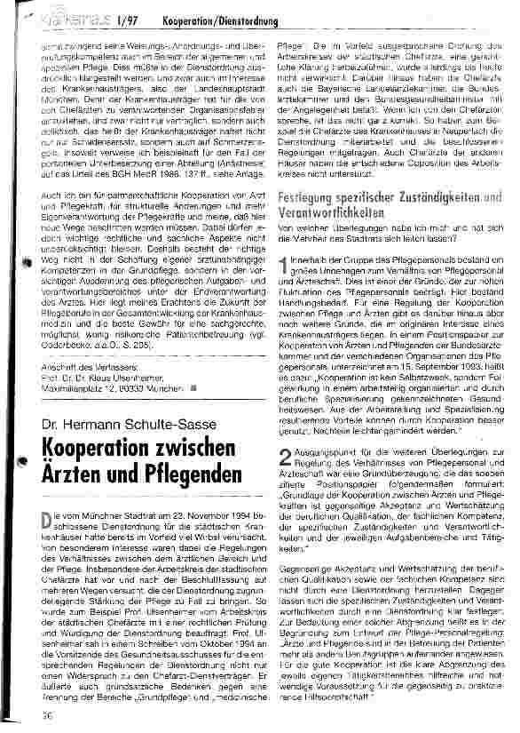 Vorschauseite 1: Kooperation zwischen Ärzten und Pflegenden
