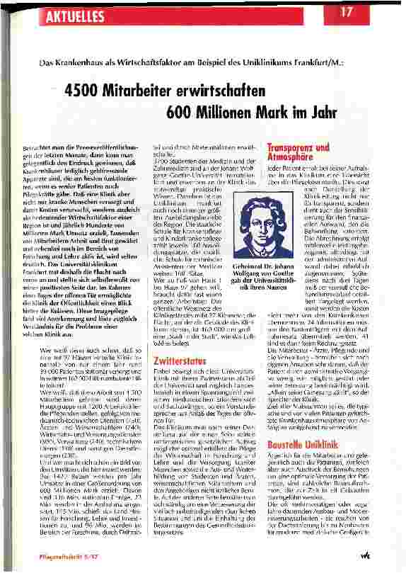 Vorschauseite 1: 4500 Mitarbeiter erwirtschaften 600 Millionen Mark im Jahr