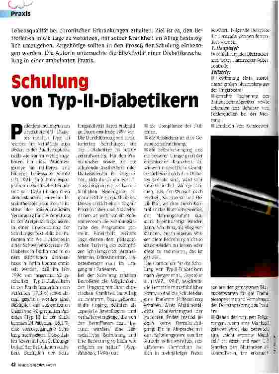 Vorschauseite 1: Schulung von Typ-II-Diabetikern