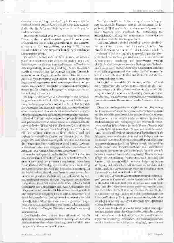 Vorschauseite 2: Rezension: Digital lernen evidenzbasiert pflegen. Neue Medien in der Fortbildung von Pflegefachkräften. Von Margot Sieger, Lutz Goertz, Axel Wolpert, Annette Rustemeier-Holtwick (…