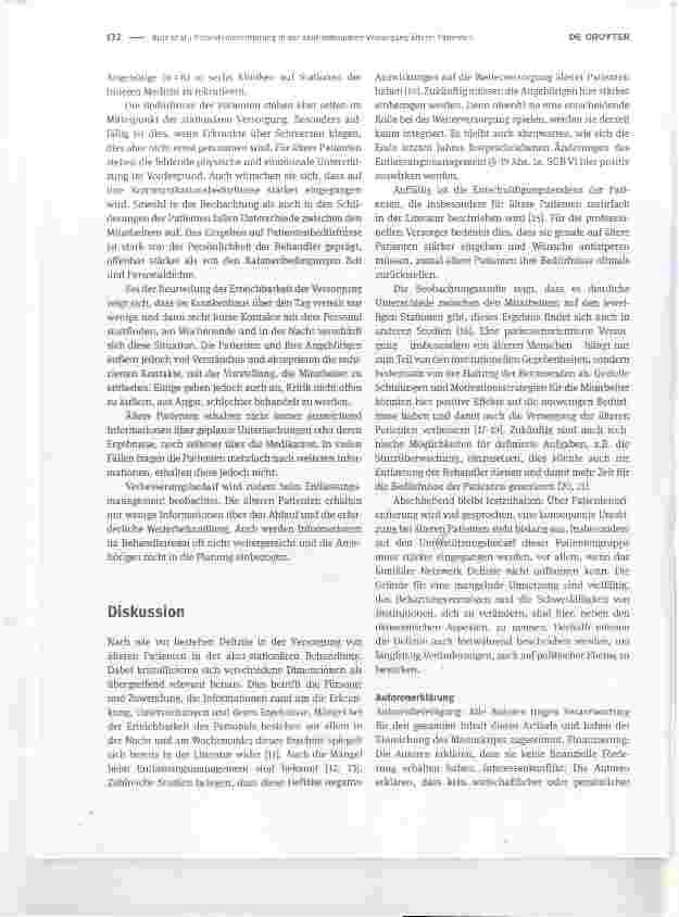Vorschauseite 2: Patientenorientierung in der akutstationären Versorgung älterer Patienten