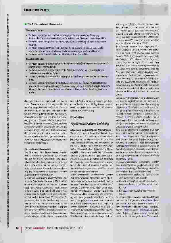 Vorschauseite 3: Die therapeutische Beziehung in der Sprachtherapie