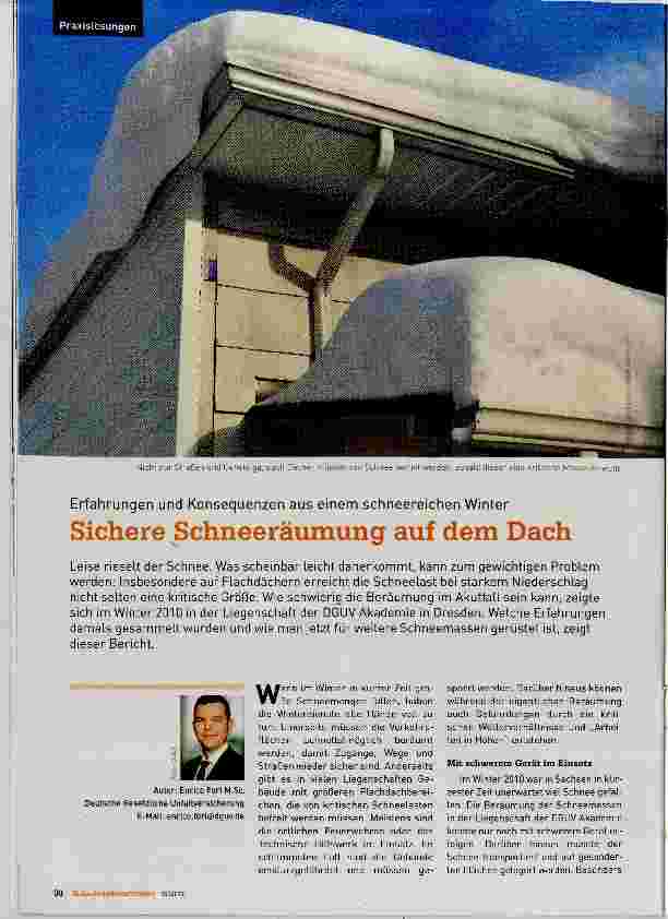 Vorschauseite 1: Sichere Schneeräumung auf dem Dach
