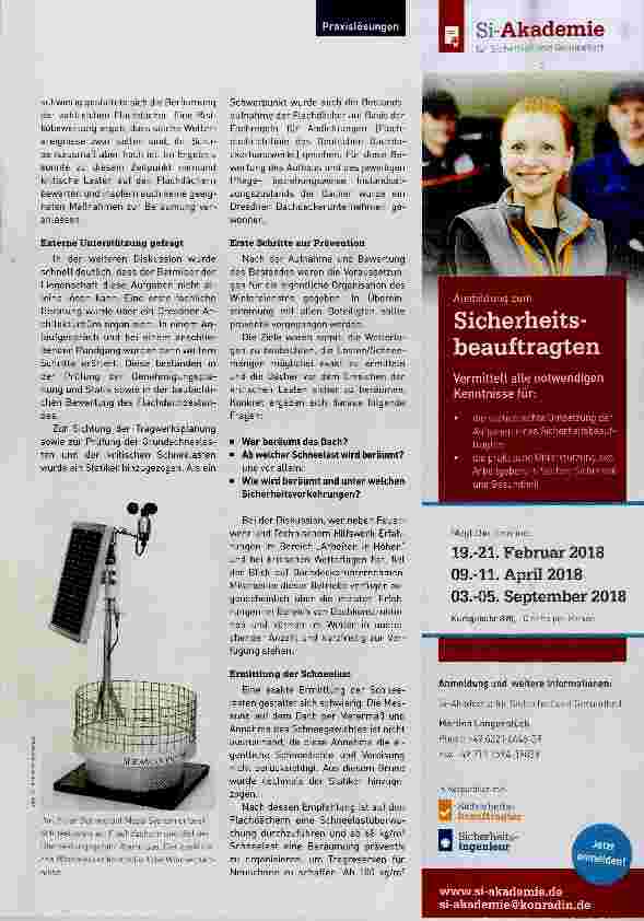 Vorschauseite 2: Sichere Schneeräumung auf dem Dach