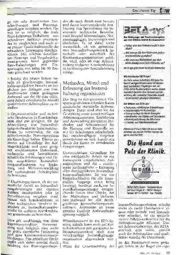 Vorschauseite 3: Instandhaltung im Krankenhaus (Gebäude)Technisches Management senkt Kosten