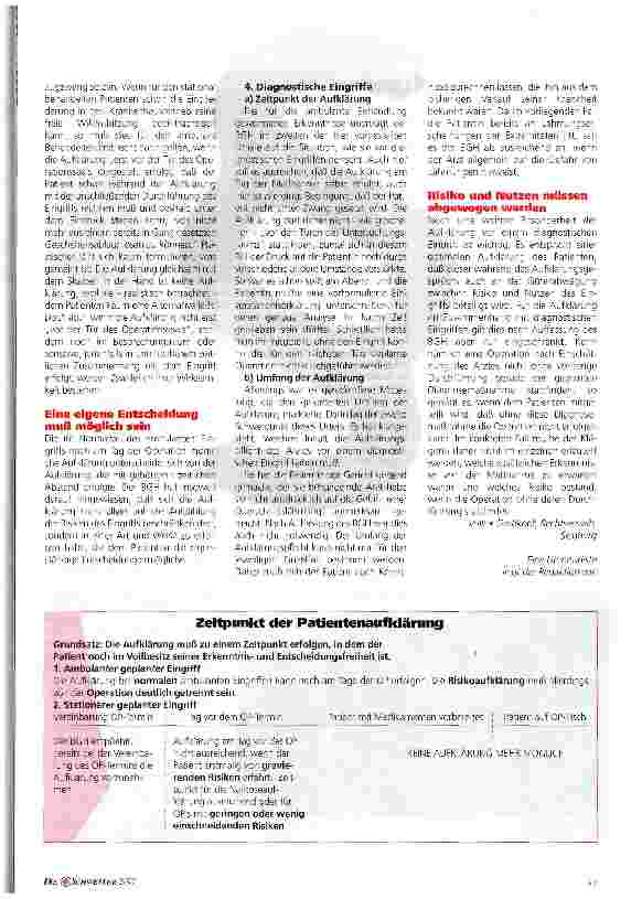Vorschauseite 2: Risikoaufklärung Zum Umfang und Zeitpunkt der Risikoaufklärung