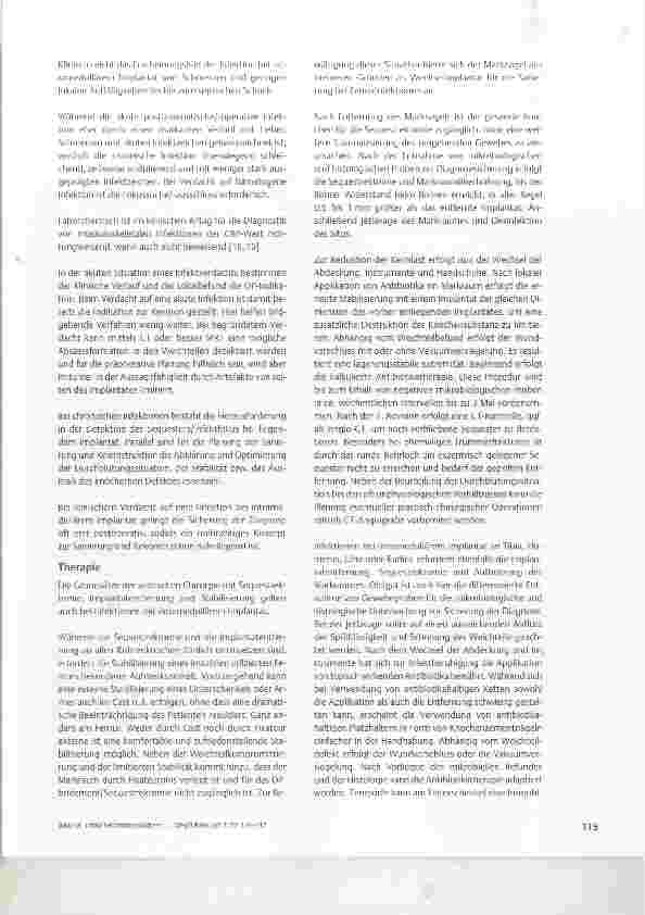 Vorschauseite 2: Infekt bei intramedullärem Implantat