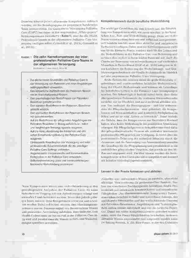 Vorschauseite 2: Kernkompetenzen in der Palliative Care