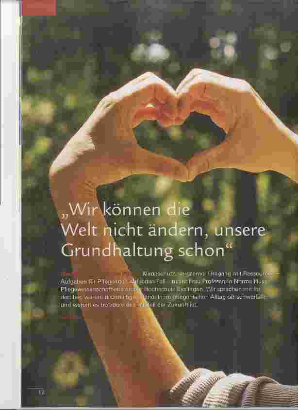 Vorschauseite 1: Wir können die Welt nicht ändern, unsere Grundhaltung schon