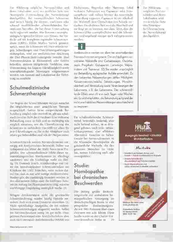 Vorschauseite 2: Homöopathie bei neuropathischen Schmerzen