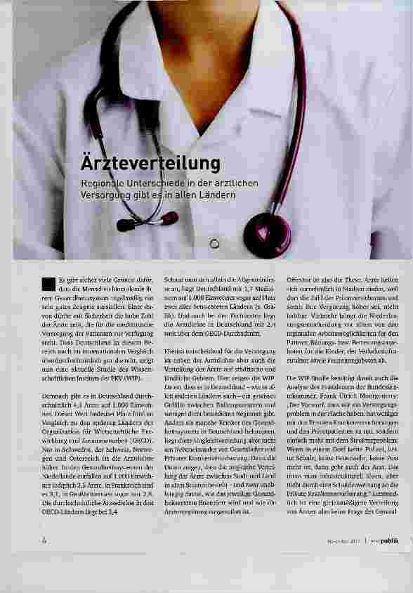 Vorschauseite 1: Ärtzeverteilung