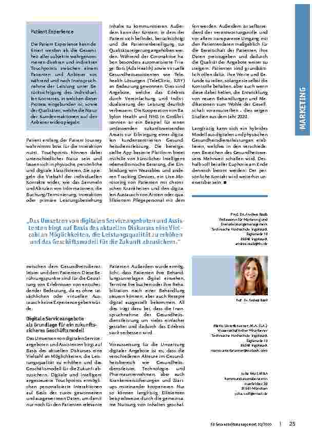 Vorschauseite 3: Wie helfen digitale Assistenten bei der Verbesserung der Patient Experience? Der Einfluss der Corona-Krise auf die Gestaltung neuer Touchpoints durch den stationären Leistungserbr…