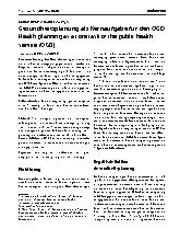 Vorschauseite 1: Gesundheitsplanung als Kernaufgabe für den ÖGD