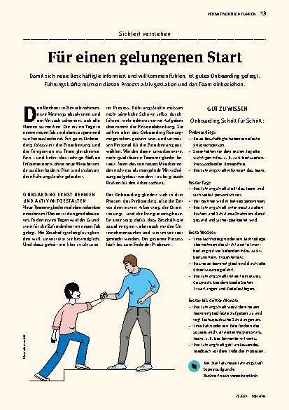 Vorschauseite 1: Für einen gelungenen Start