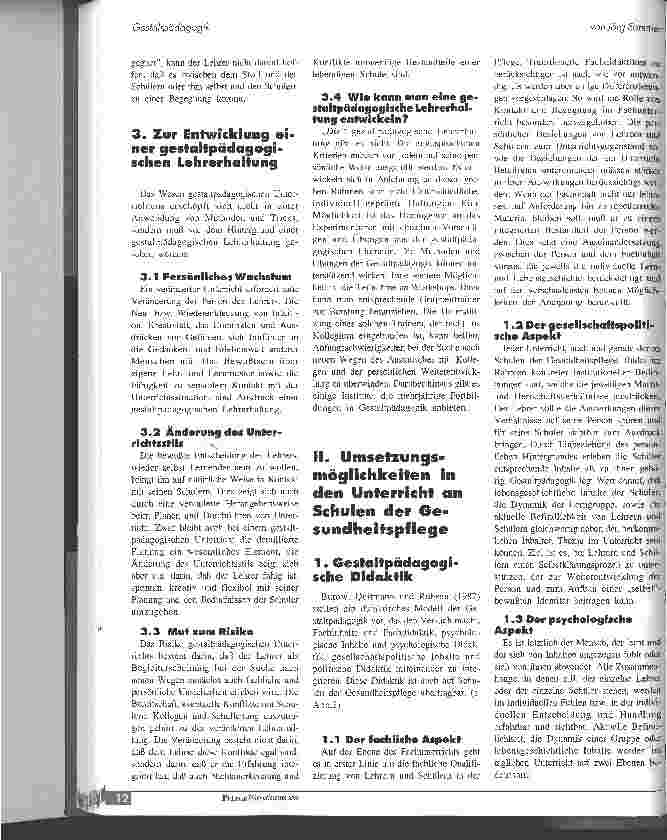 Vorschauseite 4: Gestaltpädagogik Grundlagen und Einsatzmöglichkeiten an Pflegeschulen