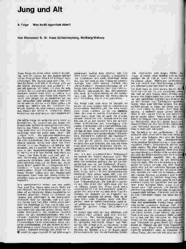 Vorschauseite 1: Jung und Alt 4. Folge: Was heißt eigentlich Alter?