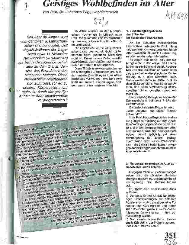 Vorschauseite 1: Geistiges Wohlbefinden im Alter