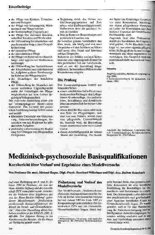 Vorschauseite 2: Die gesetzliche Neuregelung der Krankenpflegeausbildung in den Niederlanden