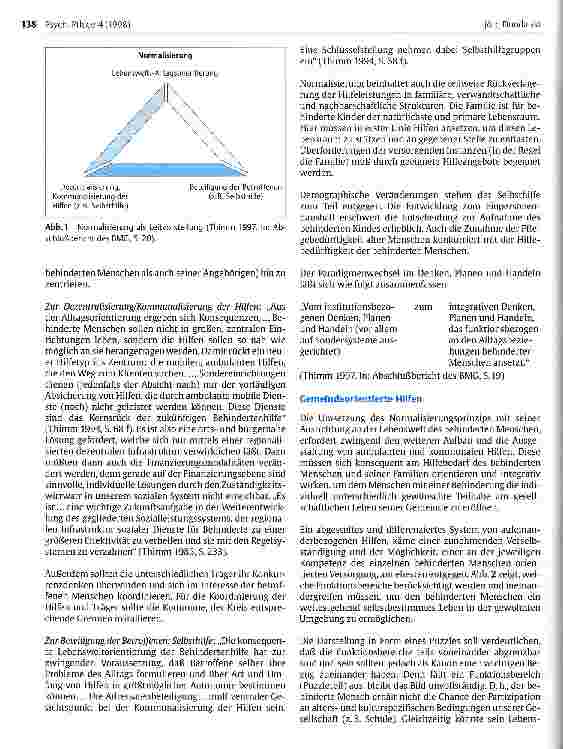 Vorschauseite 3: Gemeindeorientierte Hilfen in der Behindertenarbeit - auf Basis des Normalisierungsprinzips