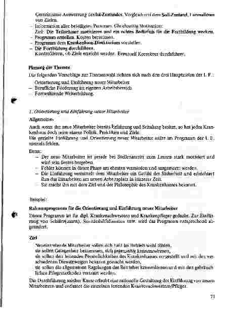 Vorschauseite 2: Innerbetriebliche Schulung für das Pflegepersonal II.Teil