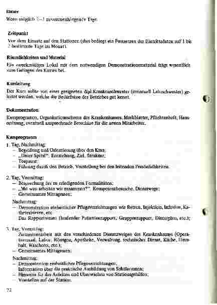 Vorschauseite 3: Innerbetriebliche Schulung für das Pflegepersonal II.Teil