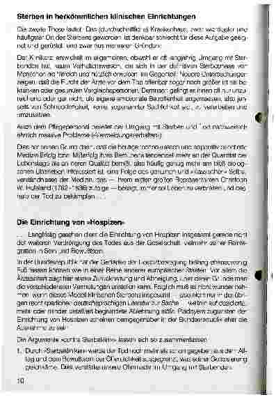 Vorschauseite 3: Ars moriendi in Sterbekliniken? Die Kunst des Sterbens - damals und heute