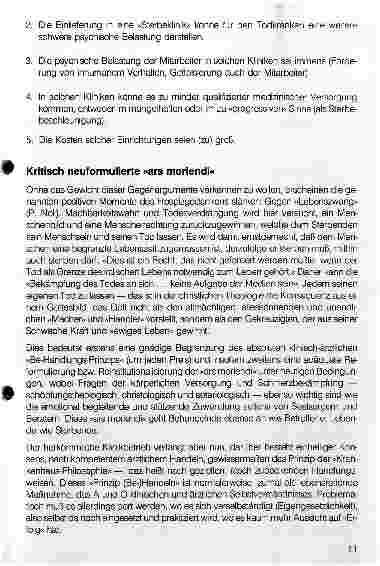 Vorschauseite 4: Ars moriendi in Sterbekliniken? Die Kunst des Sterbens - damals und heute