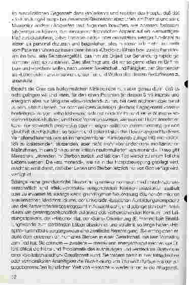 Vorschauseite 5: Ars moriendi in Sterbekliniken? Die Kunst des Sterbens - damals und heute