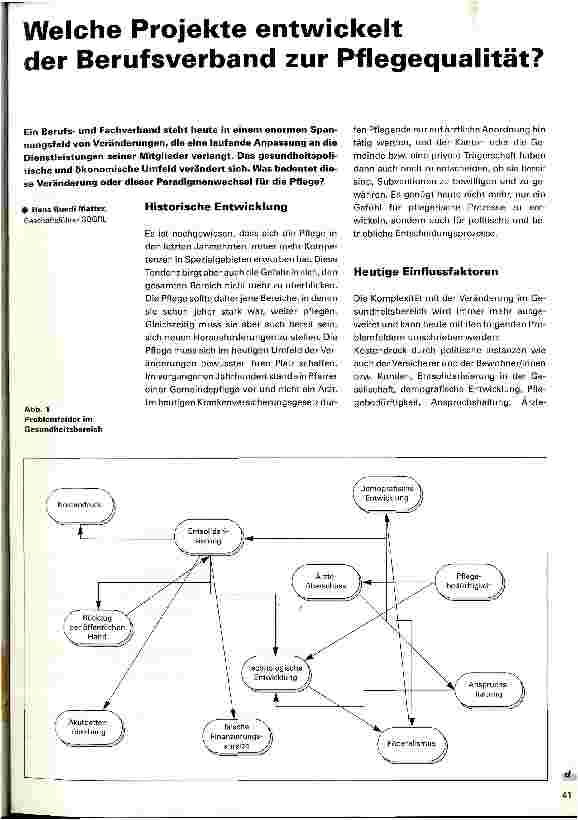 Vorschauseite 1: Welche Projekte entwickelt der Berufsverband zur Pflegequalität?