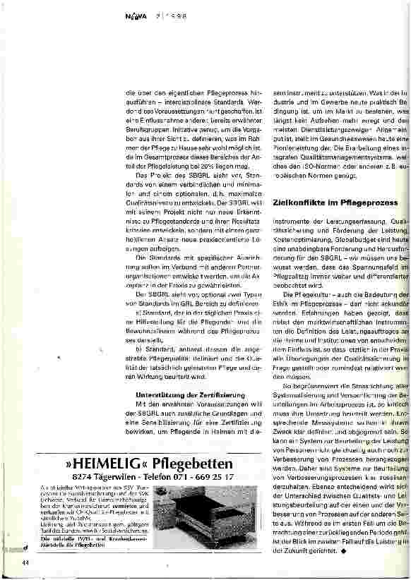 Vorschauseite 4: Welche Projekte entwickelt der Berufsverband zur Pflegequalität?