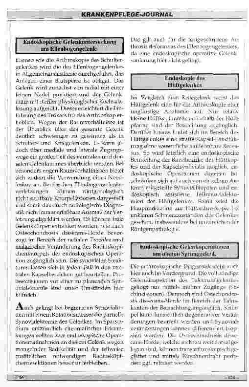 Vorschauseite 5: Möglichkeiten der endoskopischen Gelenkoperationen