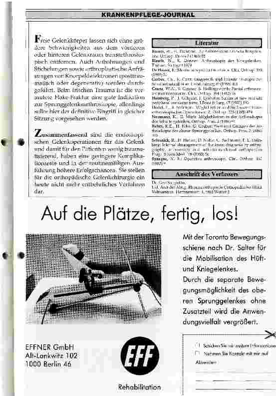 Vorschauseite 6: Möglichkeiten der endoskopischen Gelenkoperationen