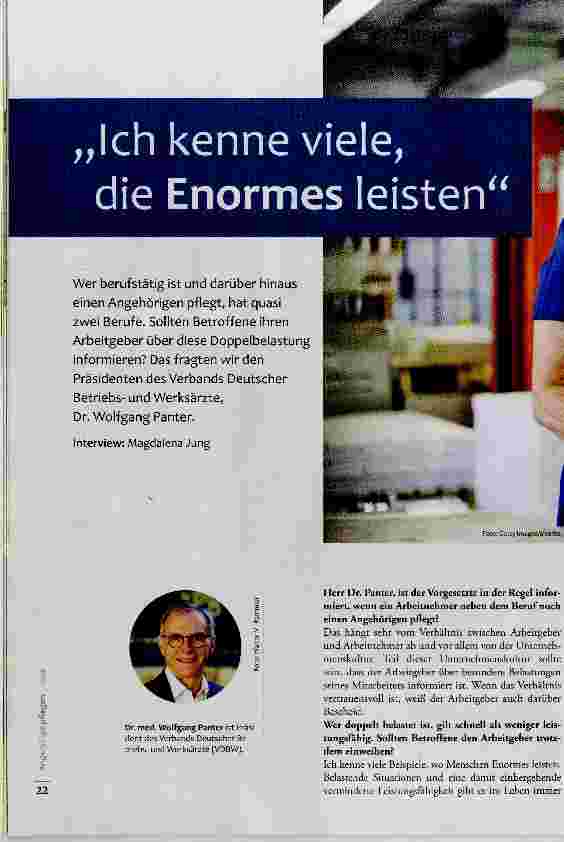 Vorschauseite 1: Ich kenne viele, die Enormes leisten