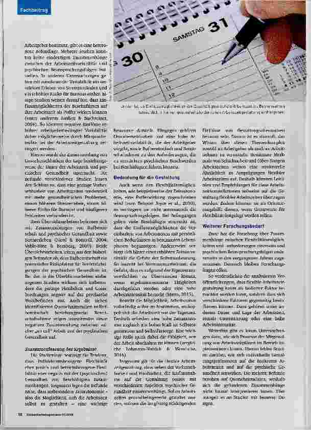 Vorschauseite 3: Flexible Arbeitszeiten und psychische Gesundheit