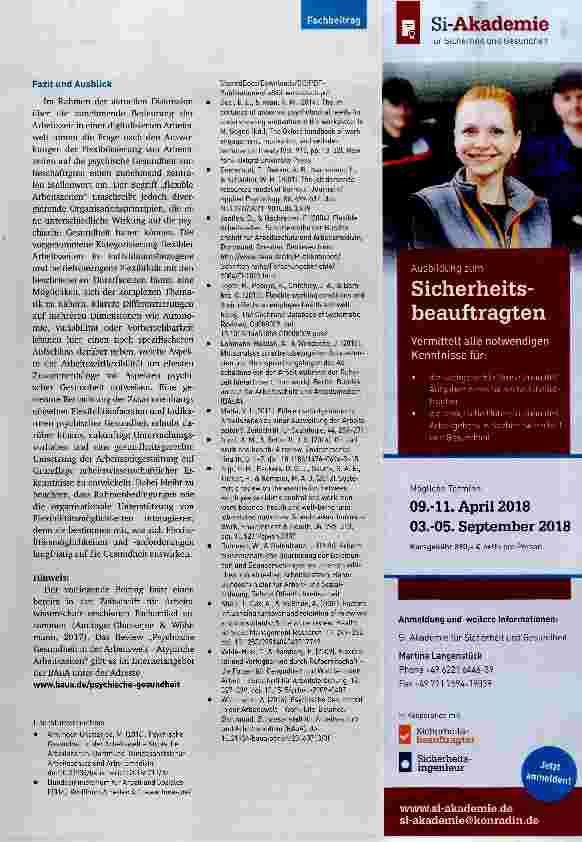 Vorschauseite 4: Flexible Arbeitszeiten und psychische Gesundheit