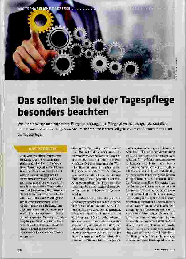 Vorschauseite 1: Das sollten Sie bei der Tagespflege besonders beachten