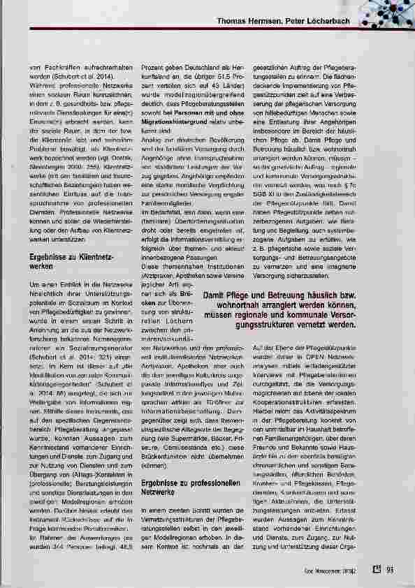 Vorschauseite 4: Klientnetzwerke, professionelle Netzwerke und Integrationsnetzwerke in ihrer Bedeutung für die Pflegeberatung