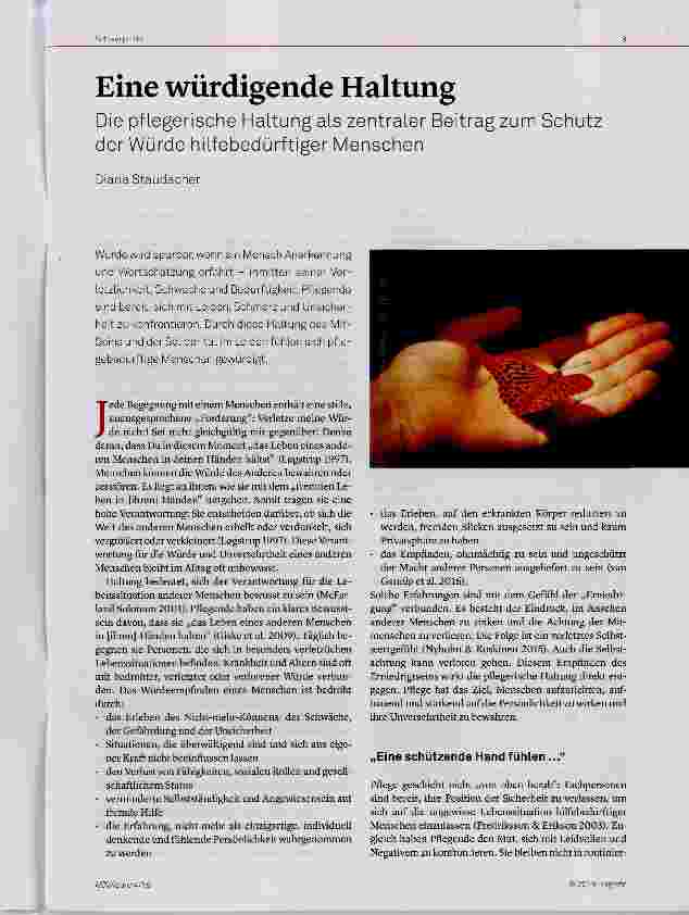 Vorschauseite 1: Eine würdigende Haltung