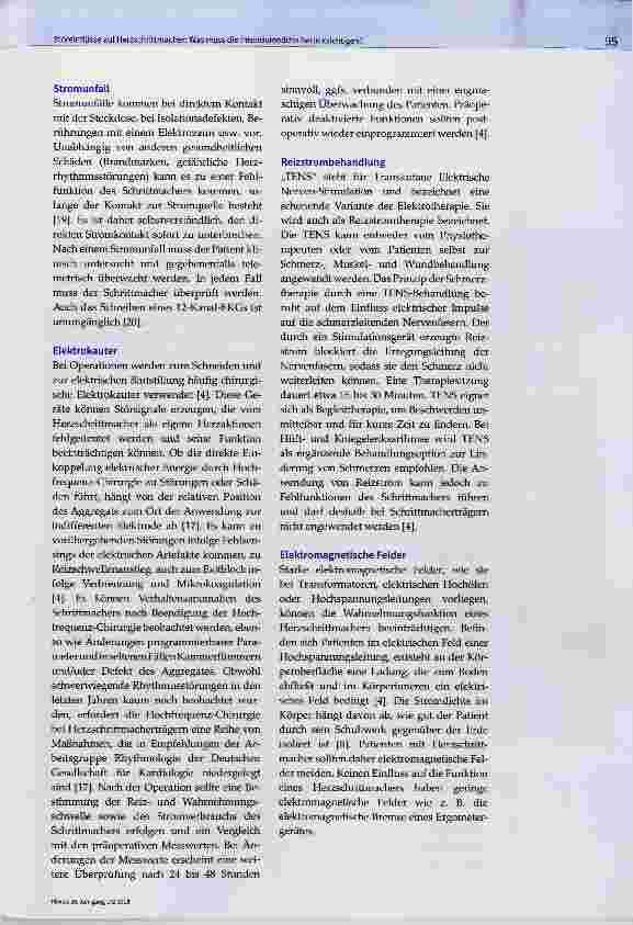 Vorschauseite 3: Störeinflüsse auf Herzschrittmacher: Was muss die Intensivmedizin berücksichtigen?