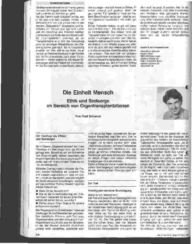 Vorschauseite 3: Die Probleme der Patienten Vor und nach der Nierentransplantation