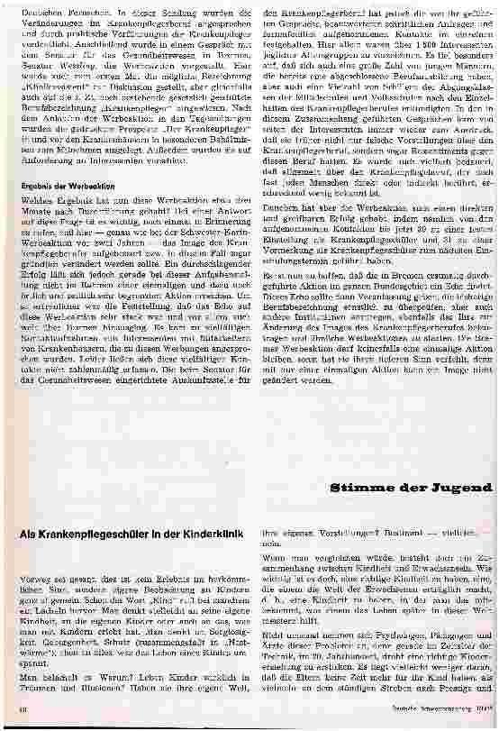 Vorschauseite 1: Als Krankenpflegeschüler in der Kinderklinik