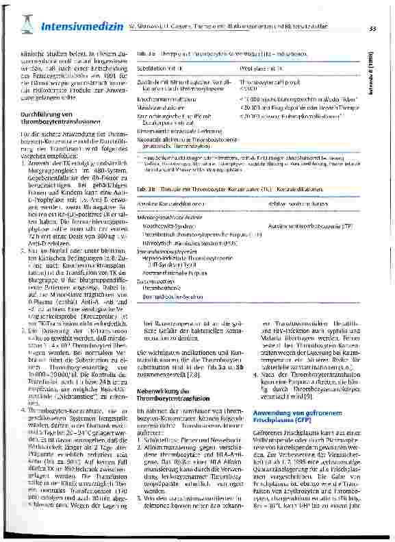Vorschauseite 3: Therapie mit Blutkomponenten und Blutersatzstoffen