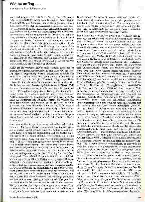 Vorschauseite 4: 20 Jahre Deutsche Schwesternzeitung