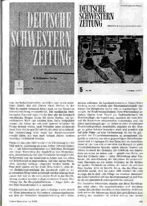 Vorschauseite 6: 20 Jahre Deutsche Schwesternzeitung